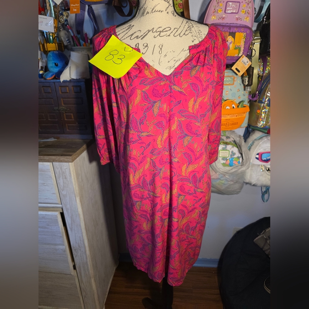 Pioneer Women Pink Floral Dress Size Xlarge